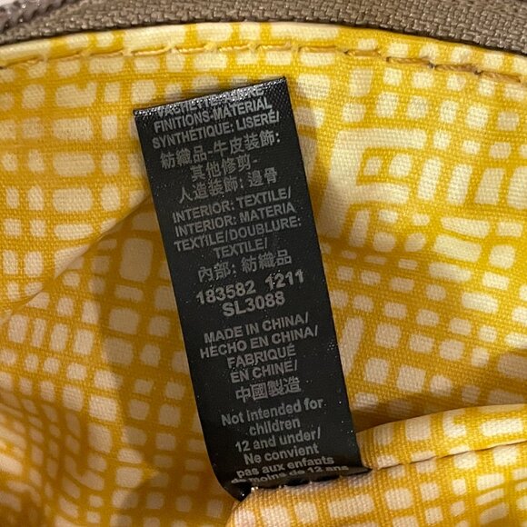 FOSSIL "Key-Per" Coated Canvas Crossbody Vintage Handbag Pockets, Multi "Stripe" - Picture 9 of 9